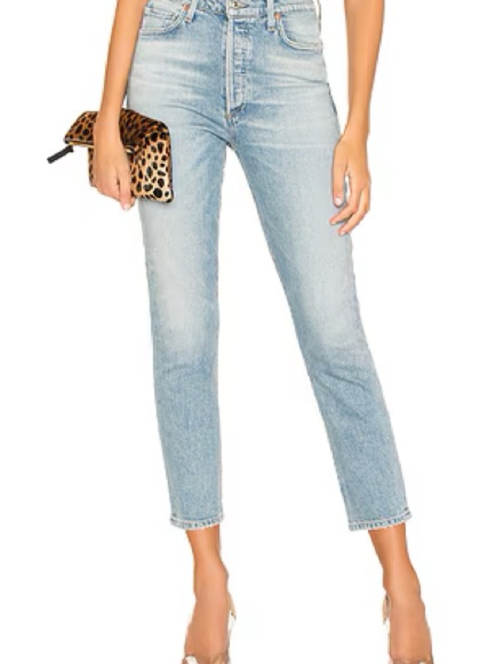 Citizens Of Humanity Light Blue High-Rise Cropped Straight Jeans